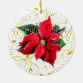 Poinsettia Keramikornament (Hinten)