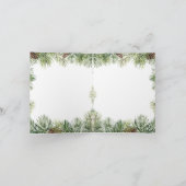 Poinsettia, Kerzen, Kiefer, Glocken Weihnachten (Innenseite)