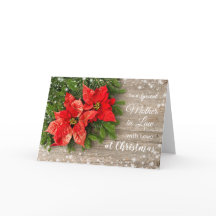 Poinsettia, Kiefer im Holz Weihnachtsmutter im Jur