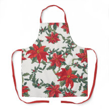 Poinsettia Kitchen Schürze Allover Print