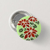 Poinsettia-Knopf Button (Vorne & Hinten)