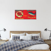 Poinsettia Lachs Leinwanddruck (Insitu (Schlafzimmer))