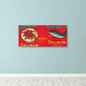 Poinsettia Lachs Leinwanddruck (Insitu (Holzboden))