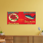 Poinsettia Lachs Leinwanddruck (Insitu (Wohnzimmer))