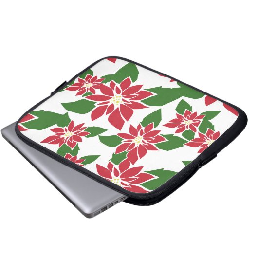 Poinsettia Laptopschutzhülle (Vorne Knopf)