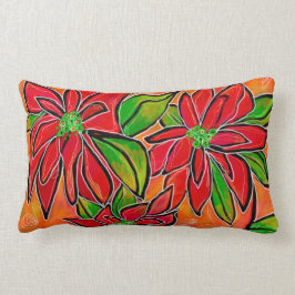 Poinsettia Lumbar Pillow Lendenkissen