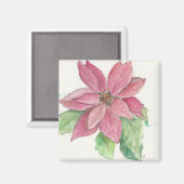 Poinsettia Magnet (Vorderseite/Rückseite)