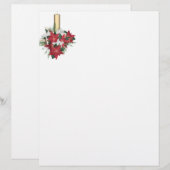 Poinsettia mit Candle Bouquet Briefbogen (Vorne/Hinten)