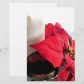 Poinsettia mit Kerze Briefpapier (Vorne/Hinten)