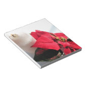 Poinsettia mit Kerze Notizblock (angewinkelt)