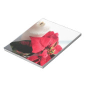 Poinsettia mit Kerze Notizblock (Rotiert)