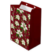 Poinsettia Mittlere Geschenktüte (Rückseite Schrägansicht)