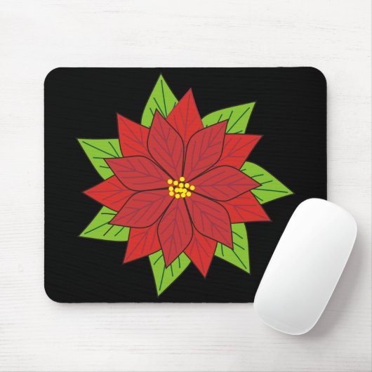Poinsettia Mousepad (Mit Mouse)
