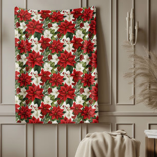 Poinsettia-Muster-Decke Festlich Zuhause Favorit Fleecedecke