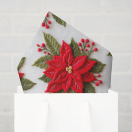 Poinsettia Needlework Weihnachtsfeiertage Falten Seidenpapier