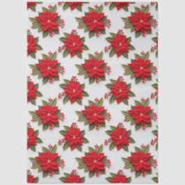 Poinsettia Needlework Weihnachtsfeiertage Falten Seidenpapier