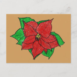 Poinsettia Nr. 1 Postkarte. Postkarte