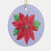 Poinsettia Ornament - Lavendel Hintergrund (Links)
