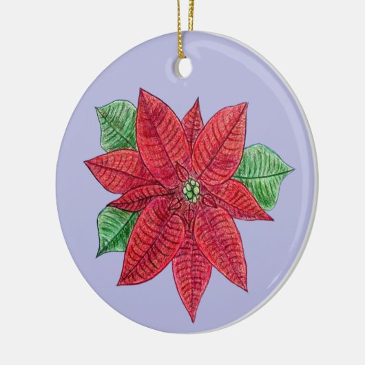 Poinsettia Ornament - Lavendel Hintergrund (Links)