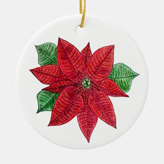Poinsettia Ornament - weißer Hintergrund (Vorne)