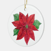 Poinsettia Ornament - weißer Hintergrund (Links)
