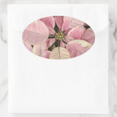 Poinsettia Oval Stickers (Tasche)