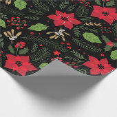 Poinsettia-Packpapier Geschenkpapier (Ecke)