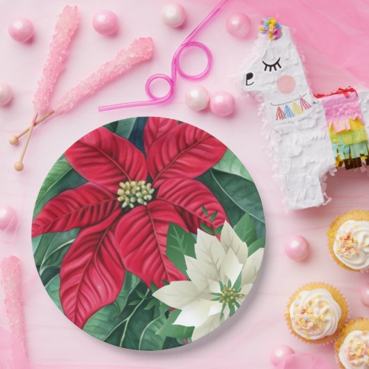 Poinsettia Pappteller (Party)