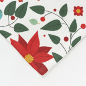 Poinsettia Paradise Cheer Fleece Blanket (Ecke)