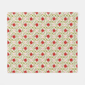 Poinsettia Paradise Fleece Blanket Light (Vorderseite (Horizontal))