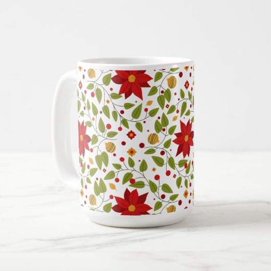 Poinsettia Paradise Tasse (Vorderseite Links)