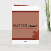 Poinsettia-Patchwork Feiertagskarte (Rückseite)