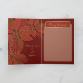 Poinsettia-Patchwork Feiertagskarte (Innenseite)