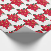 Poinsettia Pattern Geschenkpapier (Ecke)