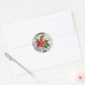 Poinsettia Peace & Liebe - Circle Sticker (Umschlag)
