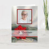 Poinsettia Pearls Winter Beerdigung Service geklap Programm (Vorderseite)