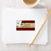 Poinsettia Perchment Stickers Adressaufkleber (Insitu)