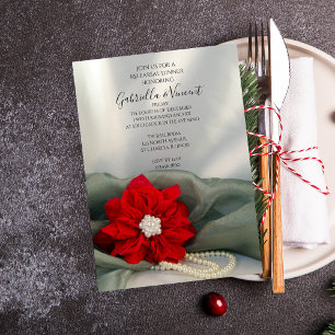Poinsettia Perlen am Abend der Grünen Probe Einladung