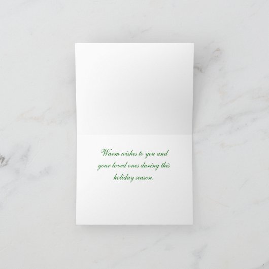 Poinsettia Pferd danke Karte (Innenseite)