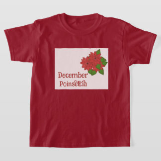 Poinsettia Pflanze Wasserfarbe Dezember Geburtstag T-Shirt