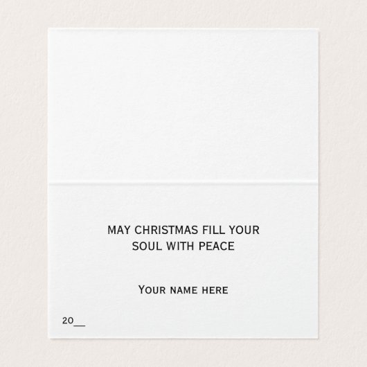 Poinsettia Pine Candles Weihnachtskarte (Innenseite Aufgefaltet)