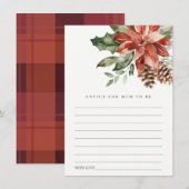 Poinsettia Pine Cone Beratung für Mum Baby Dusche Begleitkarte (Vorne/Hinten)