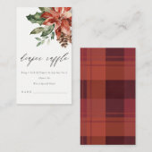 Poinsettia Pine Cone Diaper Raffle Baby Dusche Begleitkarte (Vorne/Hinten)