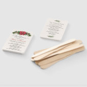 Poinsettia Pine Cones Holly Wedding Program Fächer (Non-assembled)