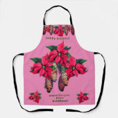 Poinsettia Pinecone Schürze (Vorderseite)