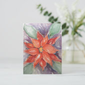 Poinsettia Postkarte (Stehend Vorderseite)
