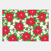 Poinsettia & Red Berry Festive Mexican Christmas Geschenkpapier Set (Vorderseite)