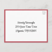 Poinsettia Red Christmas Floral Wedding RSVP Postkarte (Rückseite)