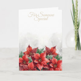 Poinsettia Rot "Für jemanden Besonderen" Weihnacht Karte