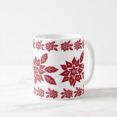 Poinsettia (rot) kaffeetasse (VorderseiteRechts)